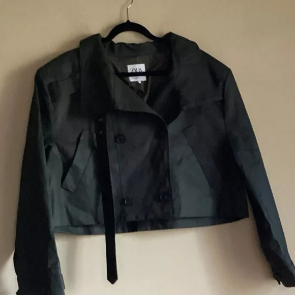 Zara Women's Black Cropped Jacket - Picture 1 of 5